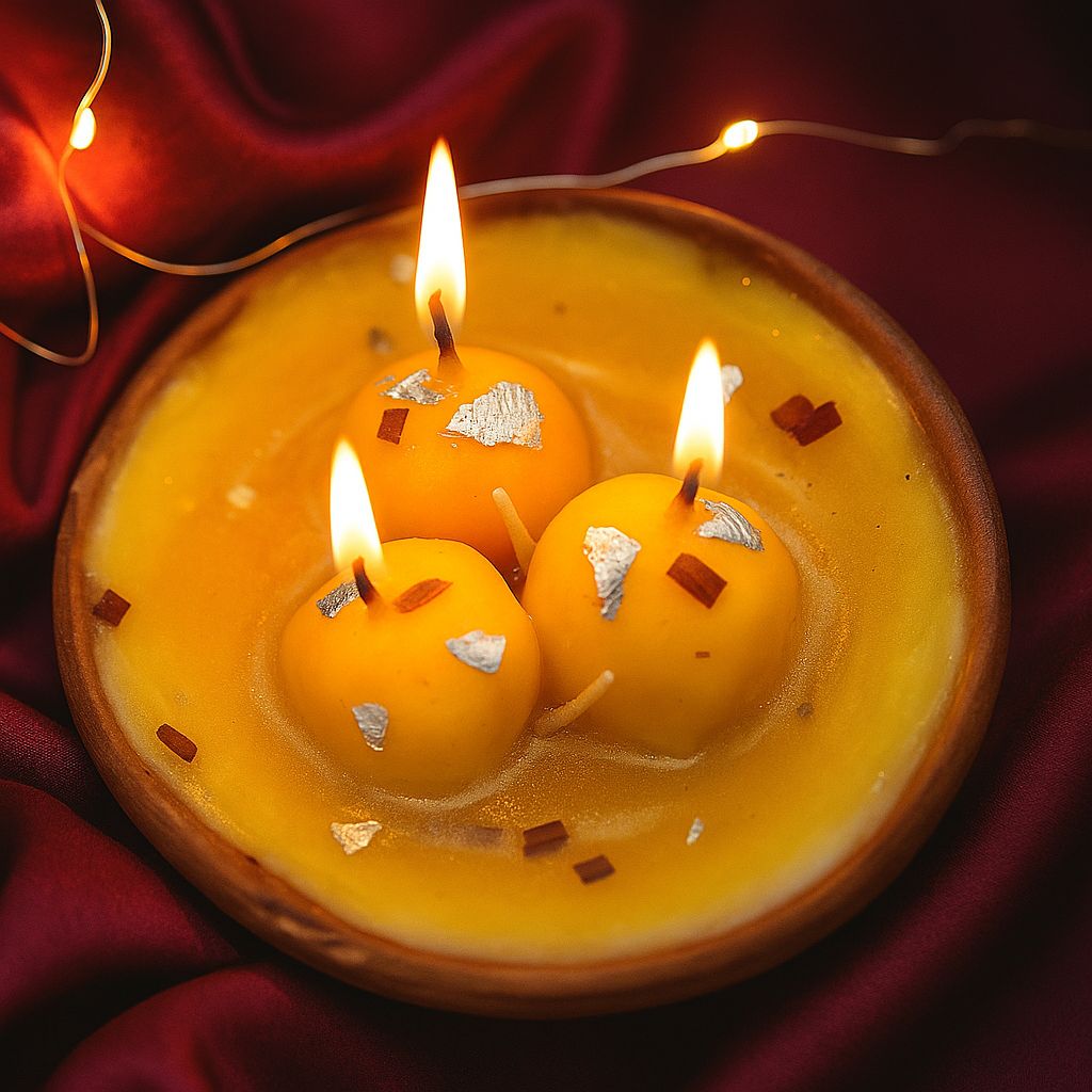 Rasmalai Candle ( 2 Candle Set)