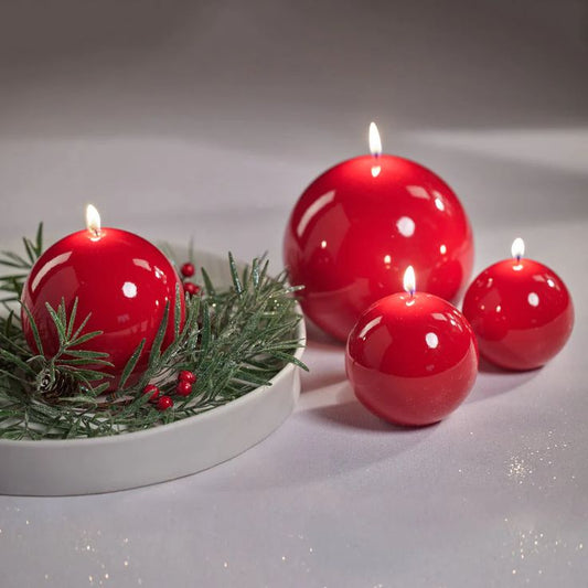 Christmas Cake Ball Candle – Elegant Round Scented Candle
